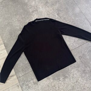 Karl Lagerfeld Black Knit Top with Zip